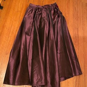 Floor length taffeta skirt size 4